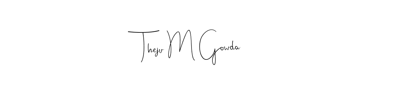 Also You can easily find your signature by using the search form. We will create Theju M Gowda name handwritten signature images for you free of cost using Andilay-7BmLP sign style. Theju M Gowda signature style 4 images and pictures png