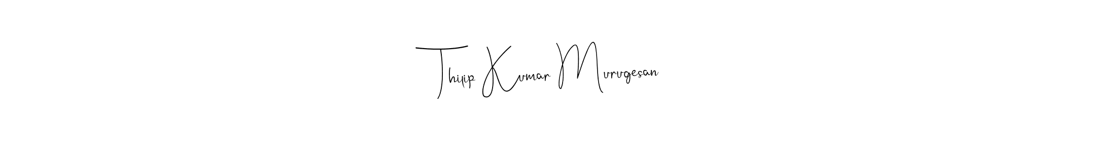 if you are searching for the best signature style for your name Thilip Kumar Murugesan. so please give up your signature search. here we have designed multiple signature styles  using Andilay-7BmLP. Thilip Kumar Murugesan signature style 4 images and pictures png