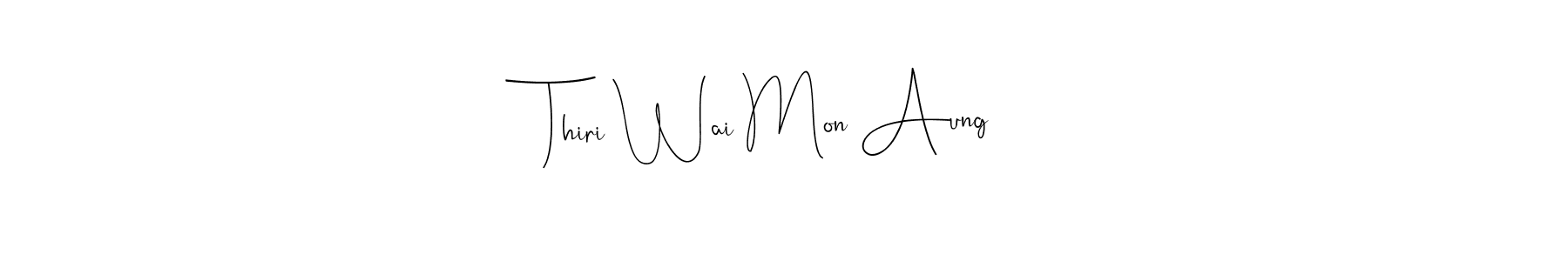 It looks lik you need a new signature style for name Thiri Wai Mon Aung. Design unique handwritten (Andilay-7BmLP) signature with our free signature maker in just a few clicks. Thiri Wai Mon Aung signature style 4 images and pictures png