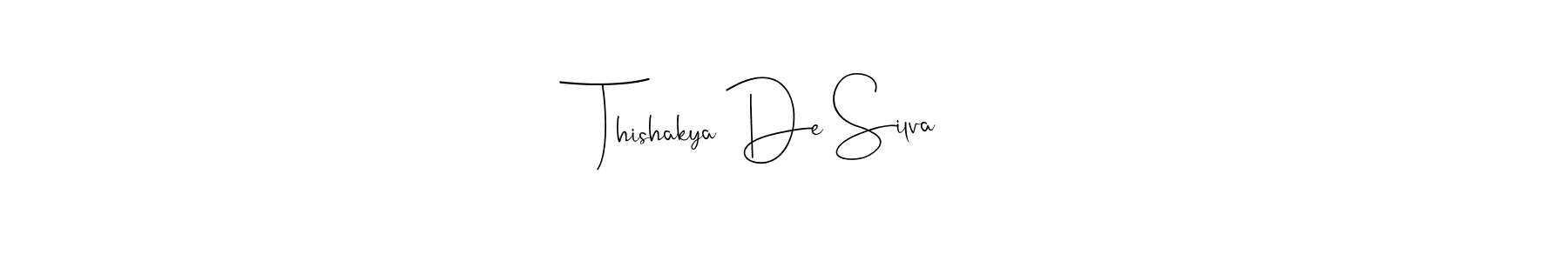 How to make Thishakya De Silva signature? Andilay-7BmLP is a professional autograph style. Create handwritten signature for Thishakya De Silva name. Thishakya De Silva signature style 4 images and pictures png