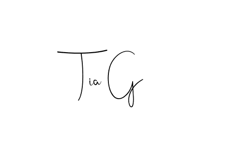 Make a beautiful signature design for name Tia G. With this signature (Andilay-7BmLP) style, you can create a handwritten signature for free. Tia G signature style 4 images and pictures png