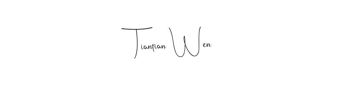 How to Draw Tiantian Wen signature style? Andilay-7BmLP is a latest design signature styles for name Tiantian Wen. Tiantian Wen signature style 4 images and pictures png