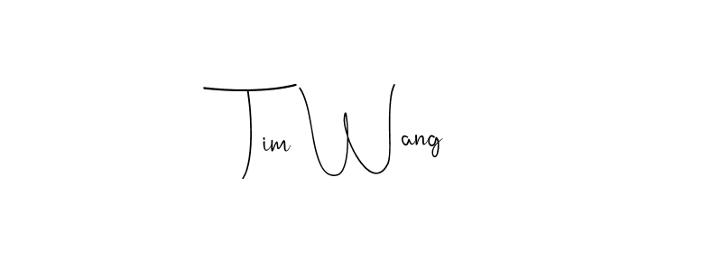 Tim Wang stylish signature style. Best Handwritten Sign (Andilay-7BmLP) for my name. Handwritten Signature Collection Ideas for my name Tim Wang. Tim Wang signature style 4 images and pictures png