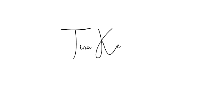 You should practise on your own different ways (Andilay-7BmLP) to write your name (Tina Ke) in signature. don't let someone else do it for you. Tina Ke signature style 4 images and pictures png