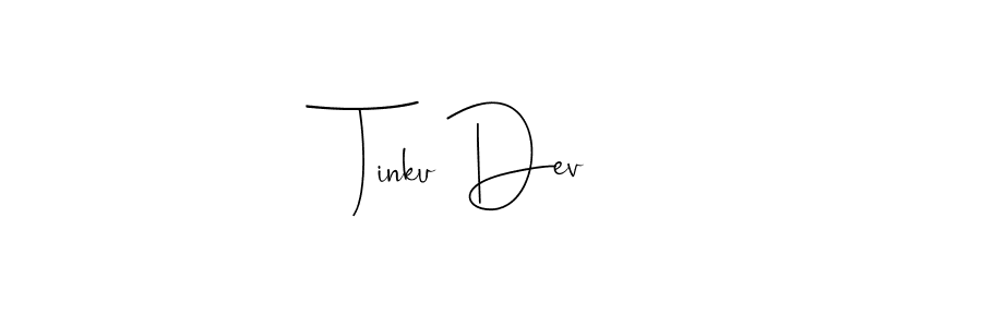 How to make Tinku Dev name signature. Use Andilay-7BmLP style for creating short signs online. This is the latest handwritten sign. Tinku Dev signature style 4 images and pictures png