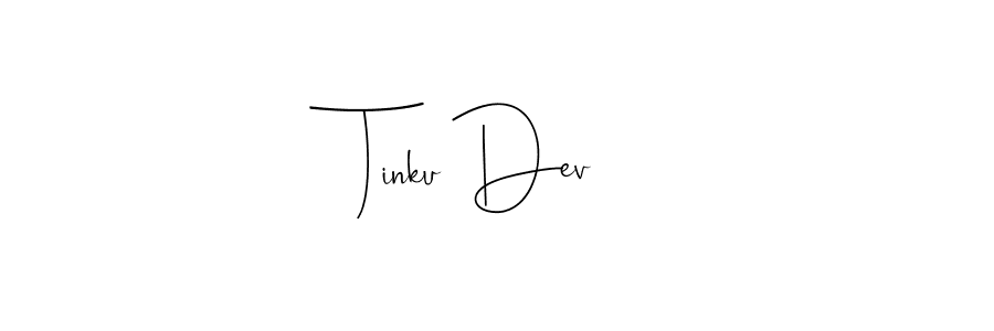 Design your own signature with our free online signature maker. With this signature software, you can create a handwritten (Andilay-7BmLP) signature for name Tinku Dev. Tinku Dev signature style 4 images and pictures png