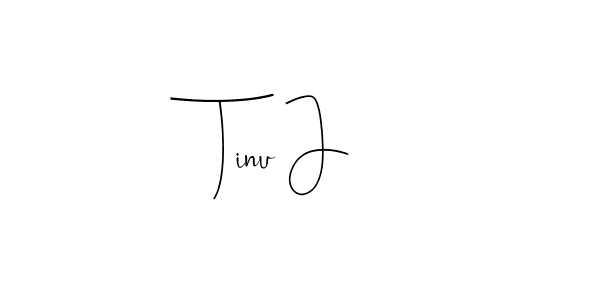 Create a beautiful signature design for name Tinu J. With this signature (Andilay-7BmLP) fonts, you can make a handwritten signature for free. Tinu J signature style 4 images and pictures png