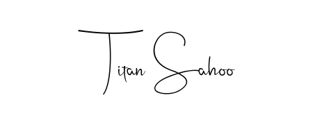 A sleek calligraphic signature for name Titan Sahoo utilizing Andilay-7BmLP styling. Great for adding personal signatures to photos and art. Titan Sahoo signature style 4 images and pictures png