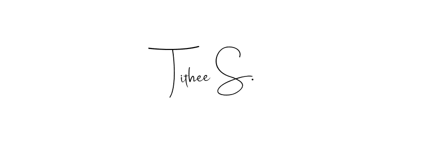 How to Draw Tithee S. signature style? Andilay-7BmLP is a latest design signature styles for name Tithee S.. Tithee S. signature style 4 images and pictures png