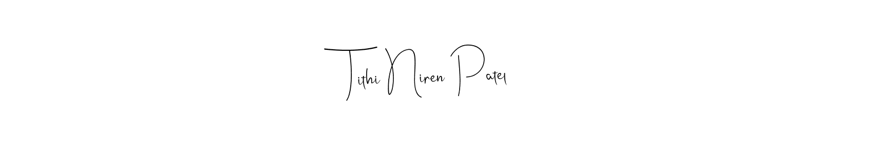 See photos of Tithi Niren Patel official signature by Spectra . Check more albums & portfolios. Read reviews & check more about Andilay-7BmLP font. Tithi Niren Patel signature style 4 images and pictures png
