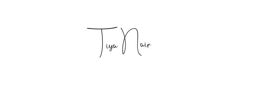 It looks lik you need a new signature style for name Tiya Nair. Design unique handwritten (Andilay-7BmLP) signature with our free signature maker in just a few clicks. Tiya Nair signature style 4 images and pictures png
