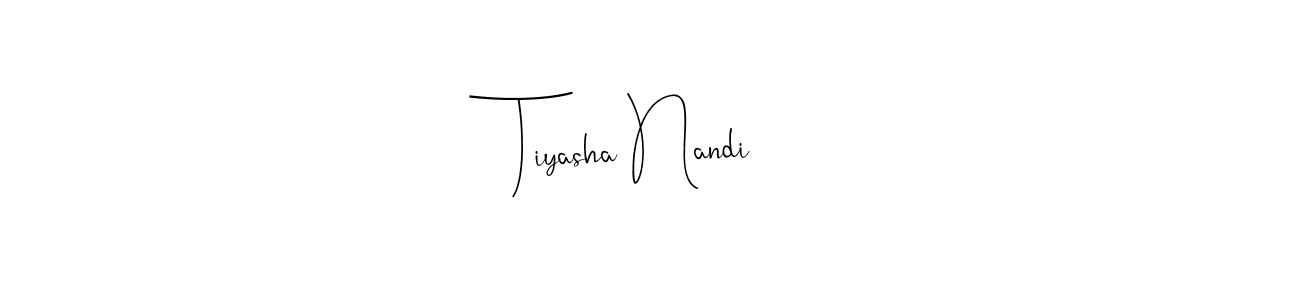 You should practise on your own different ways (Andilay-7BmLP) to write your name (Tiyasha Nandi) in signature. don't let someone else do it for you. Tiyasha Nandi signature style 4 images and pictures png