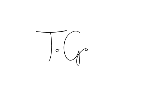 How to Draw To Go signature style? Andilay-7BmLP is a latest design signature styles for name To Go. To Go signature style 4 images and pictures png