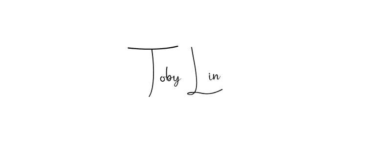 Design your own signature with our free online signature maker. With this signature software, you can create a handwritten (Andilay-7BmLP) signature for name Toby Lin. Toby Lin signature style 4 images and pictures png