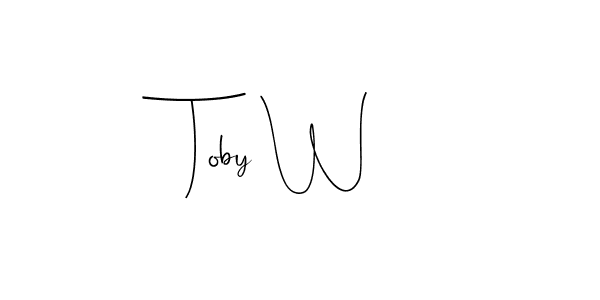 Make a beautiful signature design for name Toby W. Use this online signature maker to create a handwritten signature for free. Toby W signature style 4 images and pictures png
