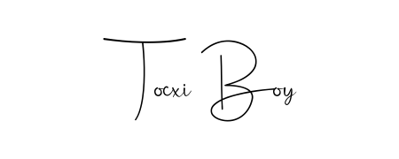 Discover how Tocxi Boy looks in an executive cursive font (Andilay-7BmLP). Perfect for legal documents, invoices, and certificates. Tocxi Boy signature style 4 images and pictures png