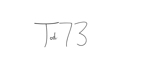 The best way (Andilay-7BmLP) to make a short signature is to pick only two or three words in your name. The name Tod 73 include a total of six letters. For converting this name. Tod 73 signature style 4 images and pictures png