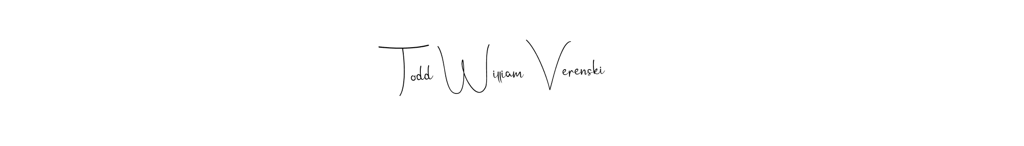 How to Draw Todd William Verenski signature style? Andilay-7BmLP is a latest design signature styles for name Todd William Verenski. Todd William Verenski signature style 4 images and pictures png