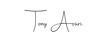 Personalize your online presence with Tony Asari signature rendered in elegant Andilay-7BmLP font. Great for website footers and blogs. Tony Asari signature style 4 images and pictures png
