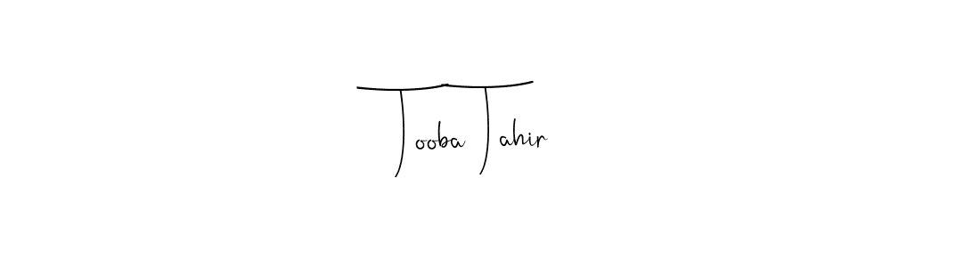Use a signature maker to create a handwritten signature online. With this signature software, you can design (Andilay-7BmLP) your own signature for name Tooba Tahir. Tooba Tahir signature style 4 images and pictures png