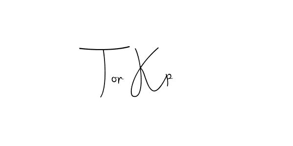 Design your own signature with our free online signature maker. With this signature software, you can create a handwritten (Andilay-7BmLP) signature for name Tor Kp. Tor Kp signature style 4 images and pictures png