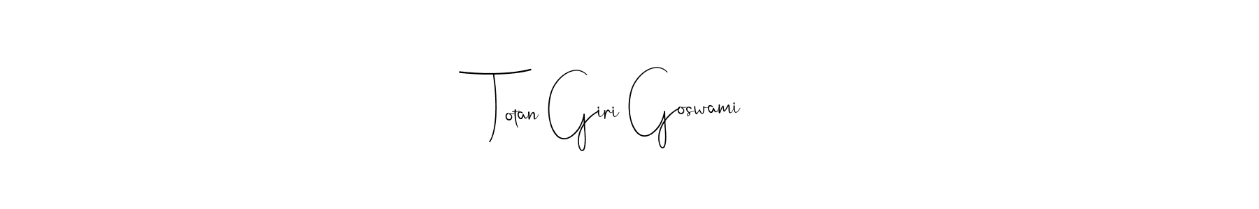 The best way (Andilay-7BmLP) to make a short signature is to pick only two or three words in your name. The name Totan Giri Goswami include a total of six letters. For converting this name. Totan Giri Goswami signature style 4 images and pictures png