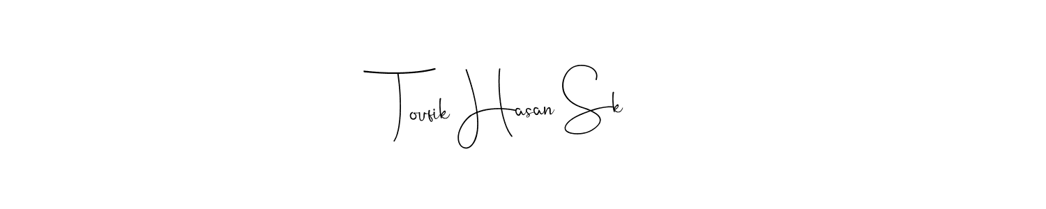 Toufik Hasan Sk stylish signature style. Best Handwritten Sign (Andilay-7BmLP) for my name. Handwritten Signature Collection Ideas for my name Toufik Hasan Sk. Toufik Hasan Sk signature style 4 images and pictures png