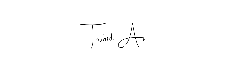 You should practise on your own different ways (Andilay-7BmLP) to write your name (Touhid Ali) in signature. don't let someone else do it for you. Touhid Ali signature style 4 images and pictures png