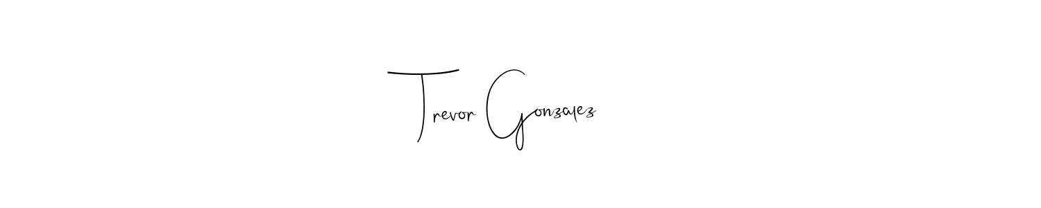 Andilay-7BmLP is a professional signature style that is perfect for those who want to add a touch of class to their signature. It is also a great choice for those who want to make their signature more unique. Get Trevor Gonzalez name to fancy signature for free. Trevor Gonzalez signature style 4 images and pictures png