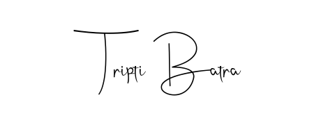 How to make Tripti Batra name signature. Use Andilay-7BmLP style for creating short signs online. This is the latest handwritten sign. Tripti Batra signature style 4 images and pictures png