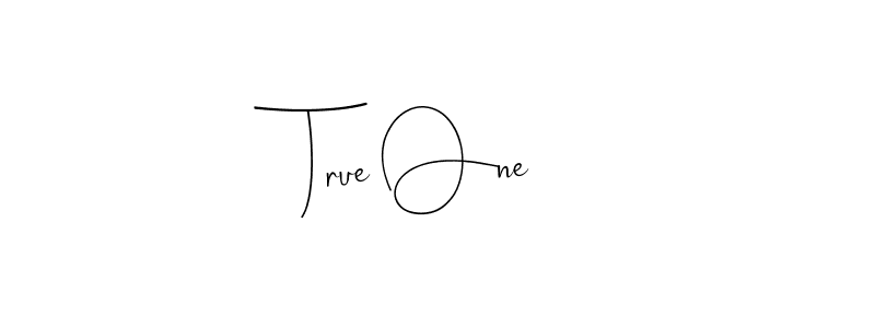 Create a beautiful signature design for name True One. With this signature (Andilay-7BmLP) fonts, you can make a handwritten signature for free. True One signature style 4 images and pictures png