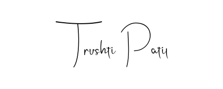 A stylish, flowing autograph style designed for name Trushti Patil using Andilay-7BmLP typography. Perfect for digital creative projects. Trushti Patil signature style 4 images and pictures png