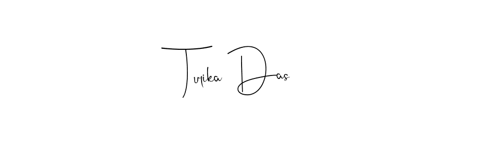 Use a signature maker to create a handwritten signature online. With this signature software, you can design (Andilay-7BmLP) your own signature for name Tulika Das. Tulika Das signature style 4 images and pictures png
