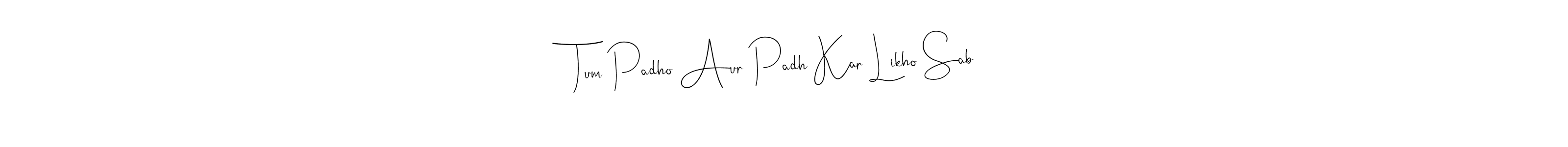 Create a beautiful signature design for name Tum Padho Aur Padh Kar Likho Sab. With this signature (Andilay-7BmLP) fonts, you can make a handwritten signature for free. Tum Padho Aur Padh Kar Likho Sab signature style 4 images and pictures png