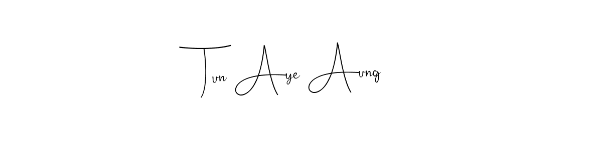 Also You can easily find your signature by using the search form. We will create Tun Aye Aung name handwritten signature images for you free of cost using Andilay-7BmLP sign style. Tun Aye Aung signature style 4 images and pictures png