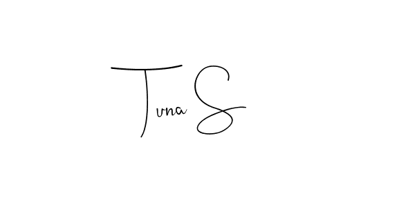 Use a signature maker to create a handwritten signature online. With this signature software, you can design (Andilay-7BmLP) your own signature for name Tuna S. Tuna S signature style 4 images and pictures png