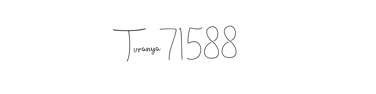 You can use this online signature creator to create a handwritten signature for the name Turanya71588. This is the best online autograph maker. Turanya71588 signature style 4 images and pictures png