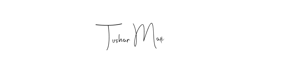 Similarly Andilay-7BmLP is the best handwritten signature design. Signature creator online .You can use it as an online autograph creator for name Tushar Mali. Tushar Mali signature style 4 images and pictures png