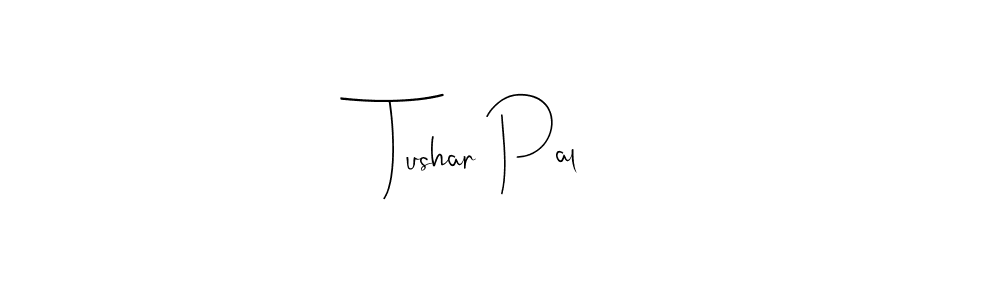 How to make Tushar Pal name signature. Use Andilay-7BmLP style for creating short signs online. This is the latest handwritten sign. Tushar Pal signature style 4 images and pictures png