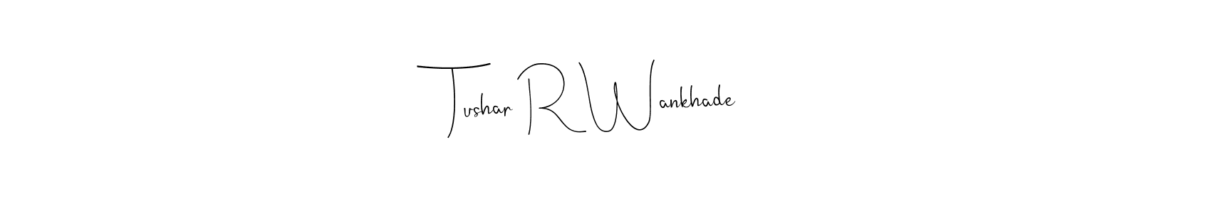 You can use this online signature creator to create a handwritten signature for the name Tushar R Wankhade. This is the best online autograph maker. Tushar R Wankhade signature style 4 images and pictures png
