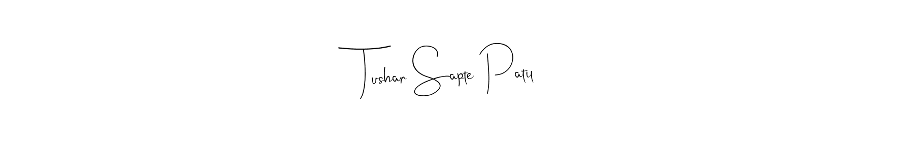 if you are searching for the best signature style for your name Tushar Sapte Patil. so please give up your signature search. here we have designed multiple signature styles  using Andilay-7BmLP. Tushar Sapte Patil signature style 4 images and pictures png