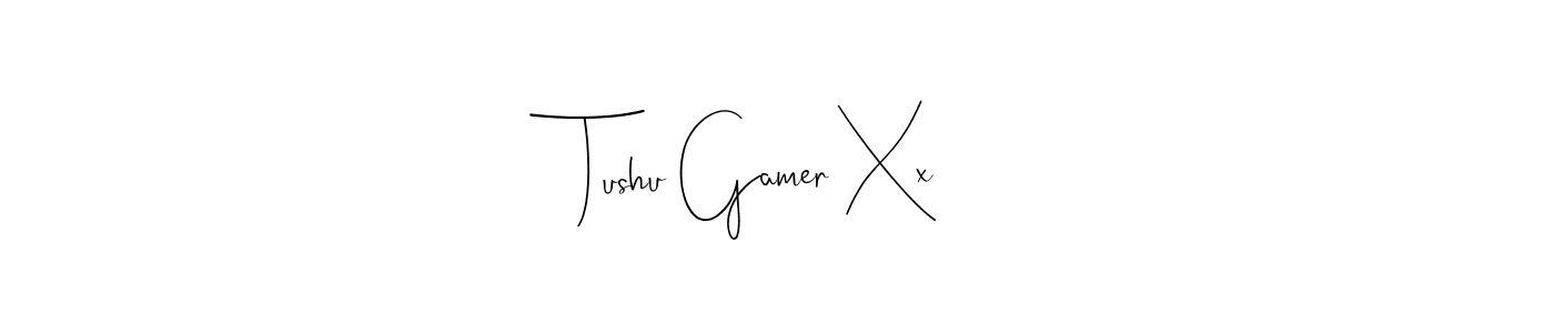 Use a signature maker to create a handwritten signature online. With this signature software, you can design (Andilay-7BmLP) your own signature for name Tushu Gamer Xx. Tushu Gamer Xx signature style 4 images and pictures png