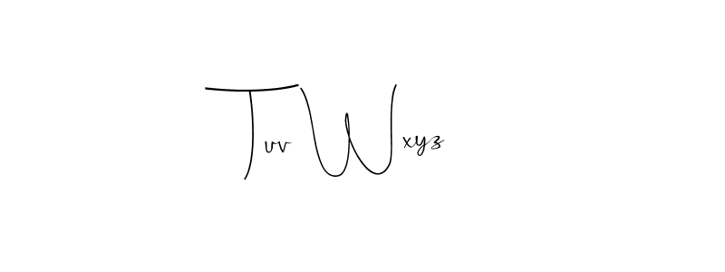 How to Draw Tuv Wxyz signature style? Andilay-7BmLP is a latest design signature styles for name Tuv Wxyz. Tuv Wxyz signature style 4 images and pictures png