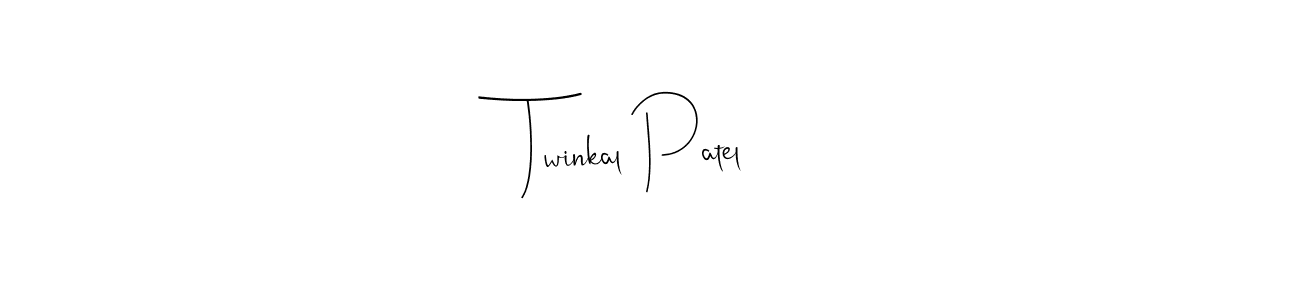 You should practise on your own different ways (Andilay-7BmLP) to write your name (Twinkal Patel) in signature. don't let someone else do it for you. Twinkal Patel signature style 4 images and pictures png