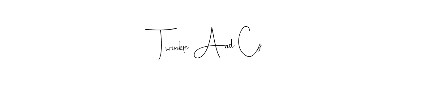 Make a beautiful signature design for name Twinkle And Cj. With this signature (Andilay-7BmLP) style, you can create a handwritten signature for free. Twinkle And Cj signature style 4 images and pictures png