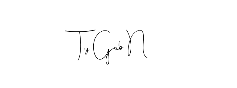 Use a signature maker to create a handwritten signature online. With this signature software, you can design (Andilay-7BmLP) your own signature for name Ty Gab N. Ty Gab N signature style 4 images and pictures png