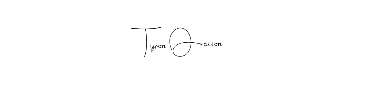 The best way (Andilay-7BmLP) to make a short signature is to pick only two or three words in your name. The name Tyron Oracion include a total of six letters. For converting this name. Tyron Oracion signature style 4 images and pictures png