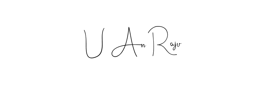 Here are the top 10 professional signature styles for the name U An Raju. These are the best autograph styles you can use for your name. U An Raju signature style 4 images and pictures png