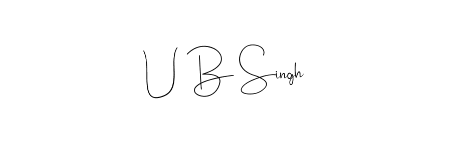 Andilay-7BmLP is a professional signature style that is perfect for those who want to add a touch of class to their signature. It is also a great choice for those who want to make their signature more unique. Get U B Singh name to fancy signature for free. U B Singh signature style 4 images and pictures png