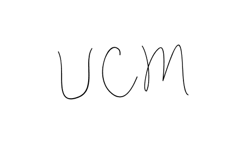 You should practise on your own different ways (Andilay-7BmLP) to write your name (U C M) in signature. don't let someone else do it for you. U C M signature style 4 images and pictures png